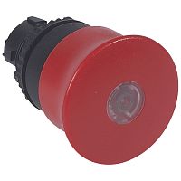 Кнопка с грибовидным толкателем ∅ 40 - Osmoz - с подсветкой - кнопка ''Тяни-толкай'' - экстренное отключение - красный | код 024080 |  Legrand